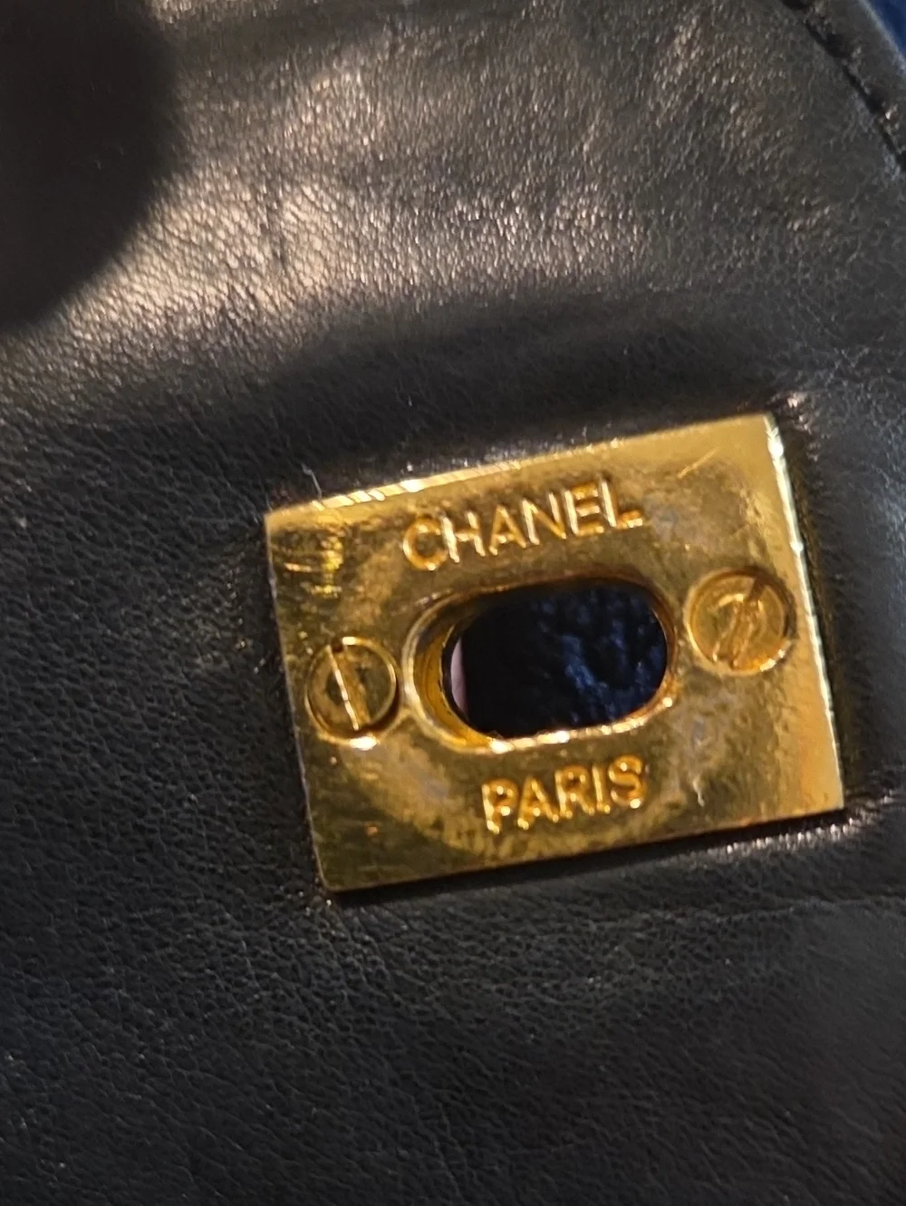Chanel Vintage Patent Leather CC Phone Holder Crossbody